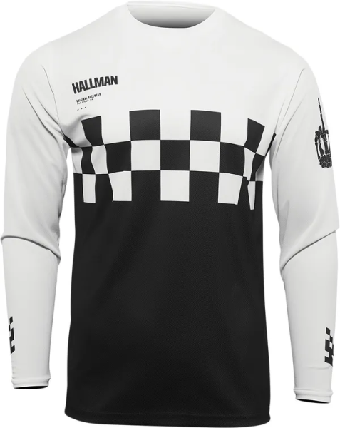 Tricou Thor Hallman Differ Black/White L +, 1, nordicamoto.ro
