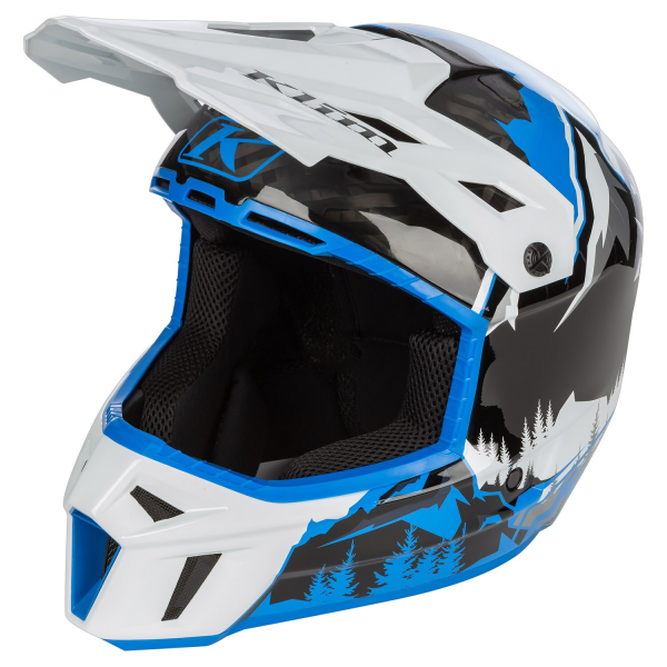Klim F3 Carbon ECE Unruly fekete–fehér motoros sisak, 93, nordicamoto.ro