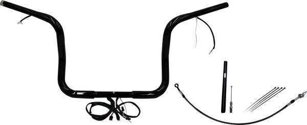 Plug & Play Ez Install 1-1/4(r) Round Top Handlebar Kit Black, 2, nordicamoto.ro