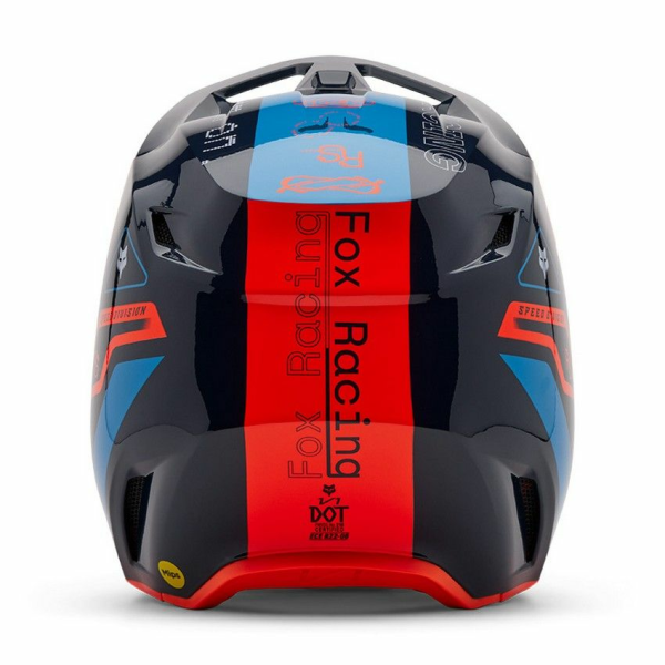 FOX V1 Race Spec gyermek sisak, fekete/kék/narancssárga, 3, nordicamoto.ro