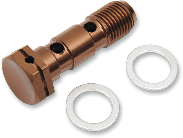 Aluminum Banjo Bolt Gold, Anodized, 1, nordicamoto.ro