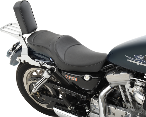 Low-profile Double Bucket  2-up Vinyl Seat Black, 2, nordicamoto.ro