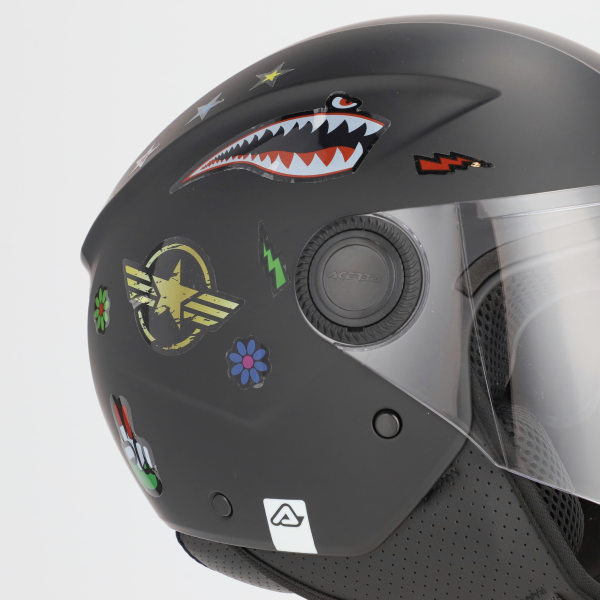 Acerbis Brezza Jet gyermek sisak, fekete, 52-es méret, 12, nordicamoto.ro
