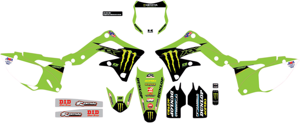 Complete Graphics Kit Black, Green, 1, nordicamoto.ro