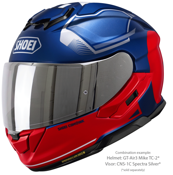 SHOEI GT-AIR3 MIKE TC-2 teljes arcú sisak, kék/piros, L-es méret, 5, nordicamoto.ro