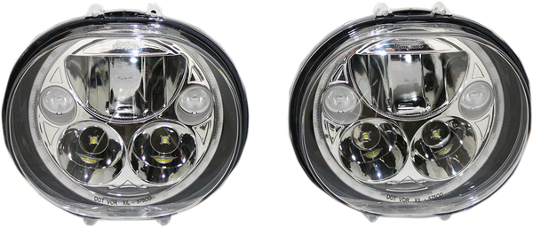 Trubeam® Led Headlamps Chrome, 1, nordicamoto.ro