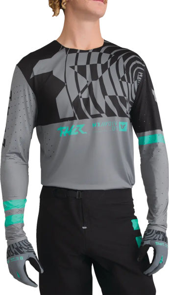 Thor Sportmode Mind Control póló, fekete/szénszürke, XL, 3, nordicamoto.ro