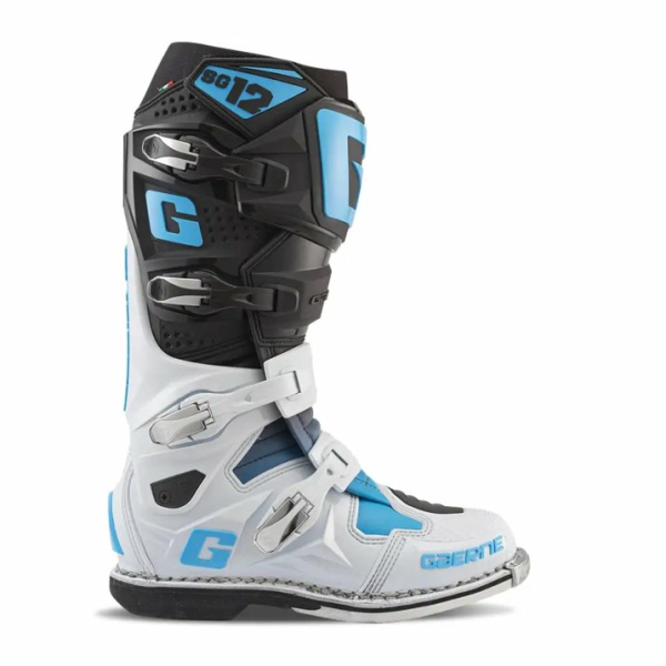 Cizme Gaerne Sg12 Limited Edition Black/White/Blue, 1, nordicamoto.ro
