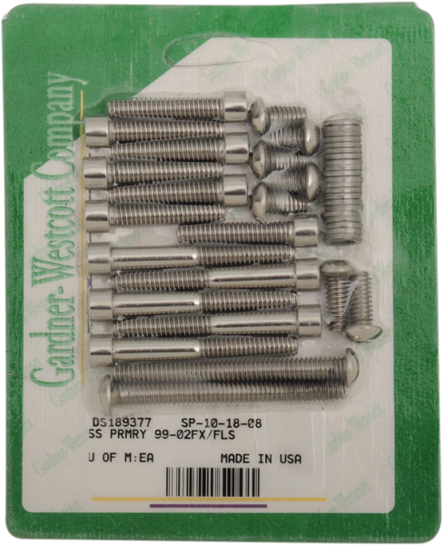 Bolt Kit Stainless Steel, Polished, 1, nordicamoto.ro