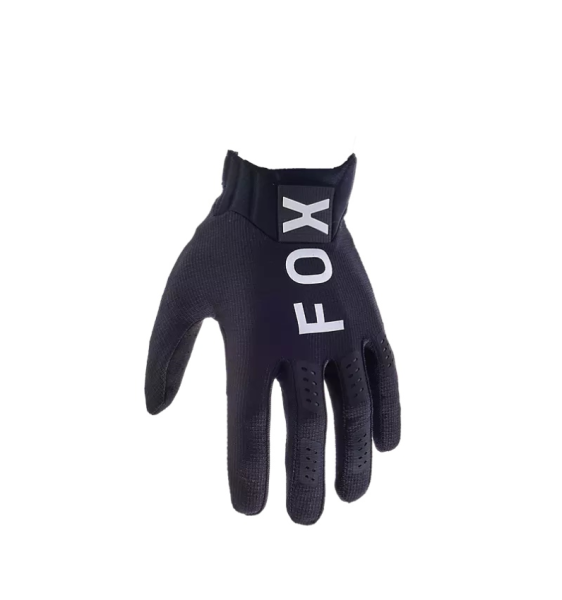 FOX Flexair fekete kesztyű, M-es méretben, 1, nordicamoto.ro