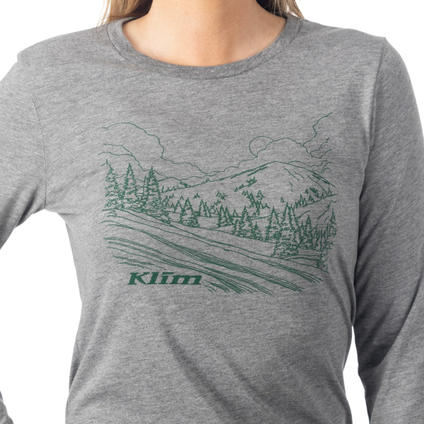Klim Haven Tri-blend hosszú ujjú női póló, szürke melírozott – Rain Forest, 6, nordicamoto.ro