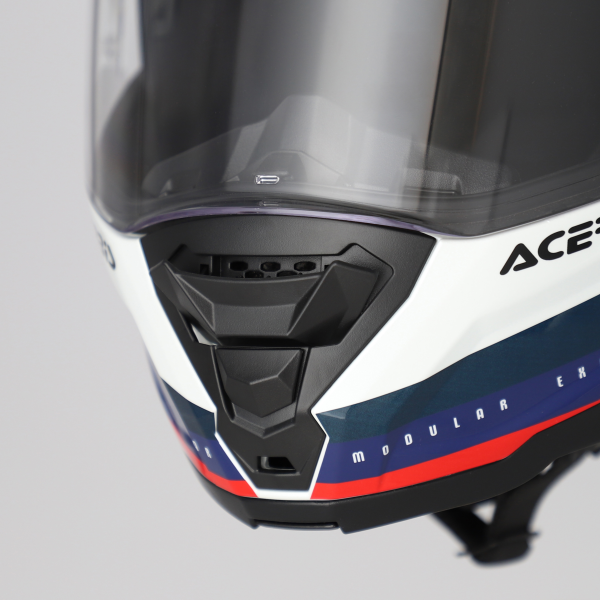 Acerbis Rider Graphic felhajtható sisak, fehér/kék/piros, S méret, 6, nordicamoto.ro