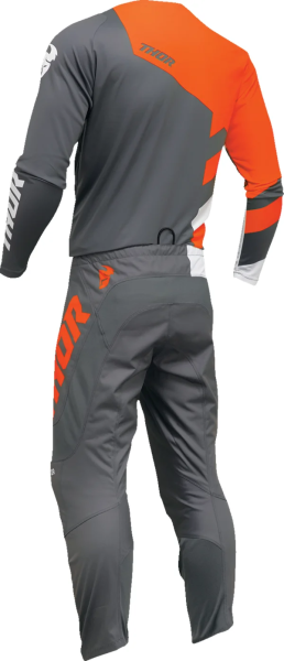 Tricou Copii Thor Sector Checker Gray/Orange L, 4, nordicamoto.ro
