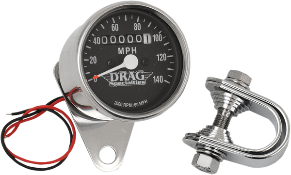 2.4(r) Mini Mechanical Speedometer Black, 2, nordicamoto.ro