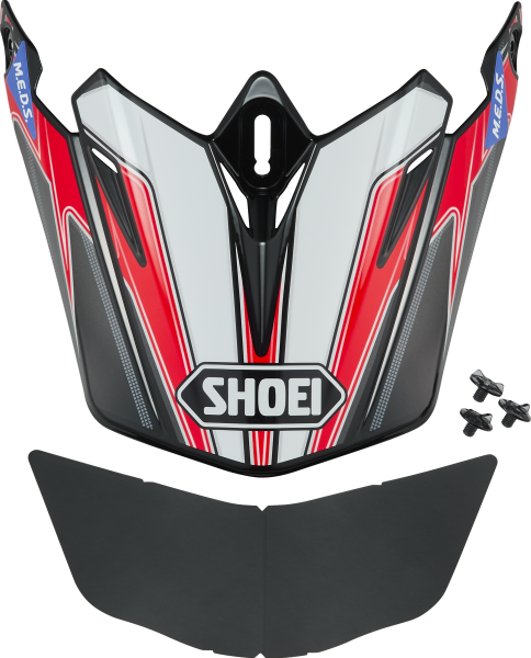 SHOEI VFW06/VFWR sisak – szürke / piros / fekete, 20, nordicamoto.ro