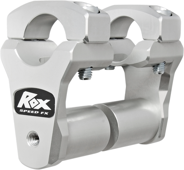 Extended Stem 2(r) Pivoting Handlebar Riser For 1-1/8(r) Handlebars Silver, 1, nordicamoto.ro
