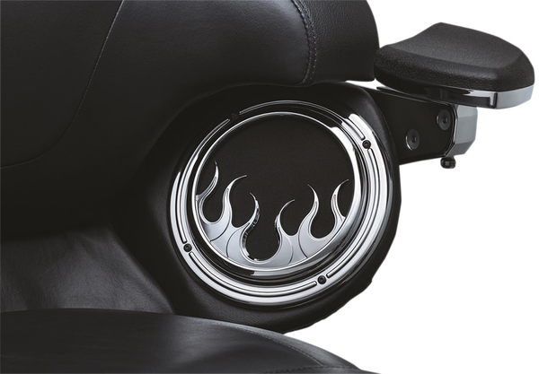 Front Speaker Accents Black, Chrome, 1, nordicamoto.ro