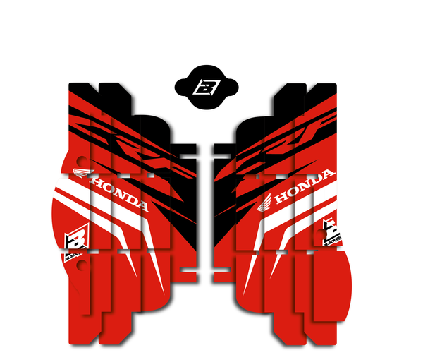 Rad Louver Decals Black, Red, White, 1, nordicamoto.ro