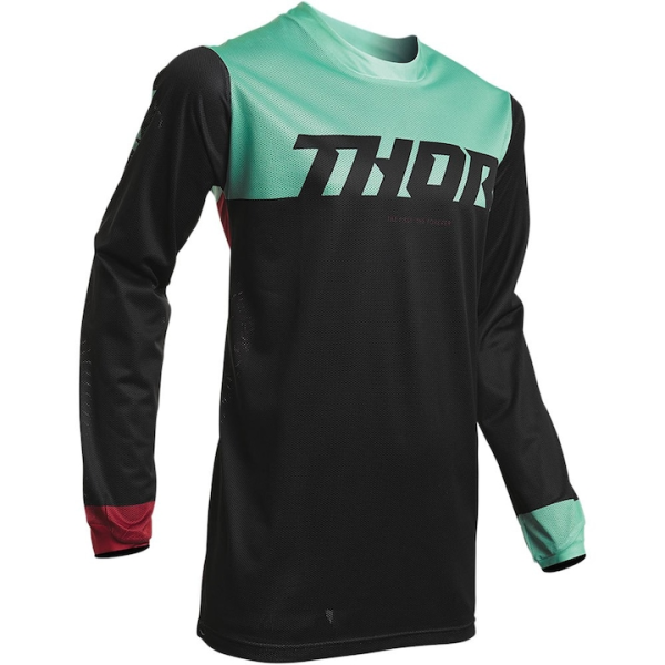 THOR Pulse Air Factor póló, fekete/menta, XL, 1, nordicamoto.ro
