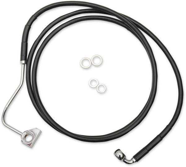 Extended Length Black Vinyl Brake Line Kit Black Oversize [+203 mm (8'')], 1, nordicamoto.ro
