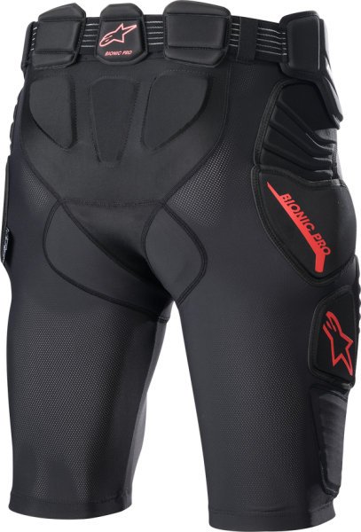 Alpinestars Bionic Pro védőrövidnadrág, fekete/piros, XL, 4, nordicamoto.ro