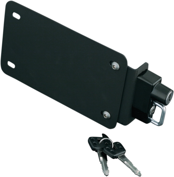 License Plate Mount With Helmet Lock Black, 1, nordicamoto.ro