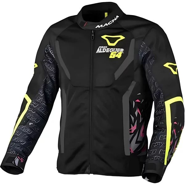 Geaca de vara textil MACNA GRISCO ALDEGUER EDITION M Negru/Galben fluo, 1, nordicamoto.ro