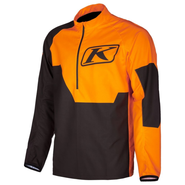 Hanorac Klim Revolt 1/4 Zip Black - Strike Orange, 16, nordicamoto.ro