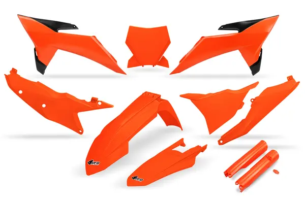 KTM karosszériakészlet, narancssárga és fekete, 1, nordicamoto.ro