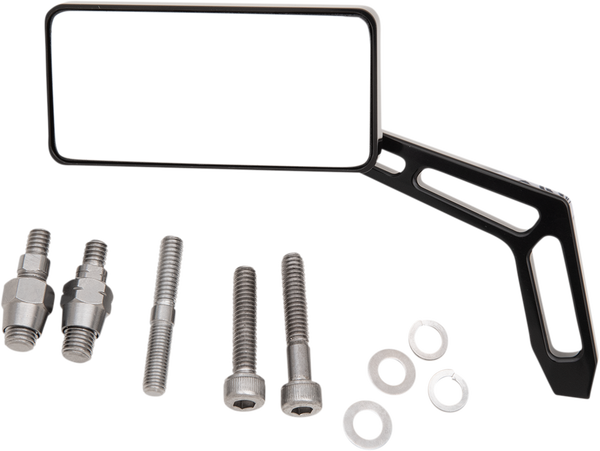 Billet Aluminum Mirrors With Clear Glass Black, 1, nordicamoto.ro