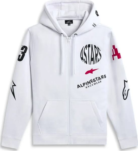 Alpinestars Variegate Zip Hoodie White  M, 1, nordicamoto.ro