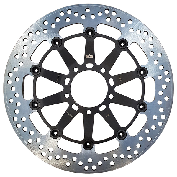 Brake Rotor Round Black, Silver, 1, nordicamoto.ro
