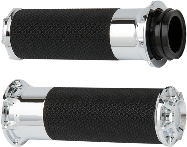 Fusion Beveled Grips Black, 1, nordicamoto.ro