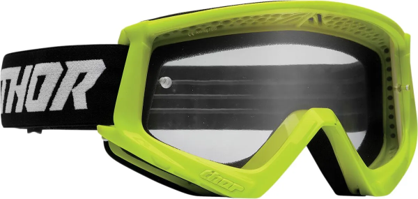 Thor Combat Racer szemüveg, fekete/fluoreszkáló zöld/fluoreszkáló sárga, 1, nordicamoto.ro