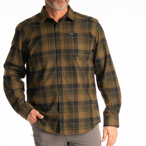 Cottonwood Midweight Flannel Shirt Monument - Black (Non-Current), 12, nordicamoto.ro