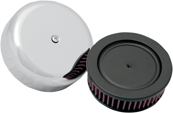 Custom Air Cleaner Assembly Silver, 1, nordicamoto.ro