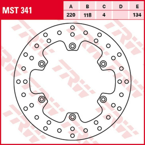 Disc frana spate TRW KAWASAKI KLX 400R '03 -'06/SUZUKI DR 125SM '08 -'12/RM 125 '89 -'98/RM 250 '89 -'00/DR 250S '95 -'00/ DR- Z 250 '01 -'07/ RM-X 250 '89 -'95/DR-Z 400 / E / S '00 -'05, 1, nordicamoto.ro
