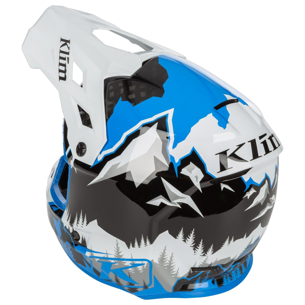 Klim F3 Carbon ECE Unruly fekete–fehér motoros sisak, 87, nordicamoto.ro