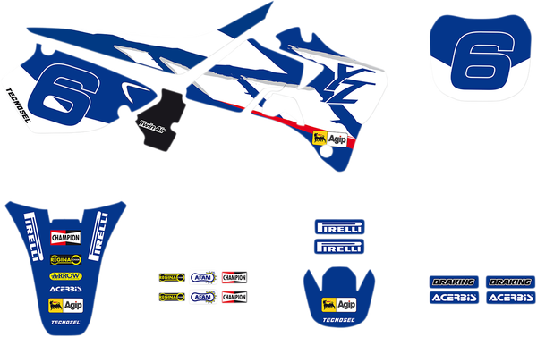 Graphics Kit Blue, White, 2, nordicamoto.ro