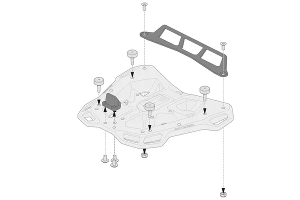 Kit de adaptor SW-Motech pentru Adventure Rack - Negru GPT0015235300B, 3, nordicamoto.ro