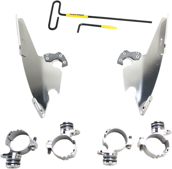 Fats/slim Windshield  Trigger-lock Complete Mount Kit Polished, 2, nordicamoto.ro