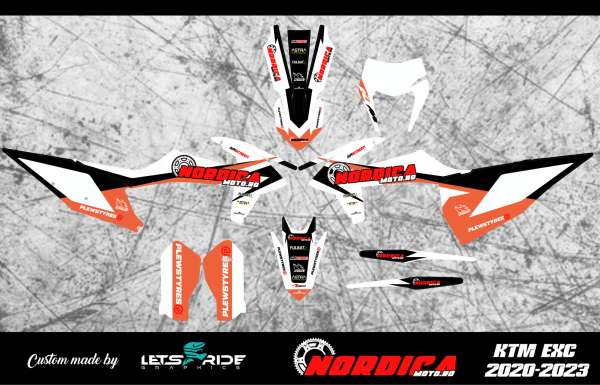 Kit stickere KTM EXC 2020-2023 Nordicamoto, 1, nordicamoto.ro