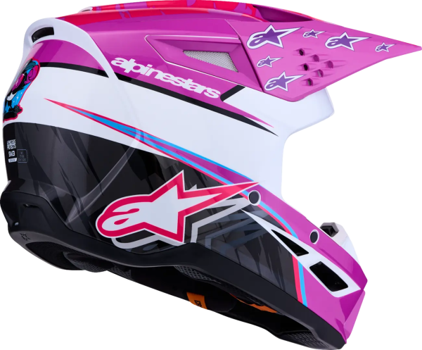 Alpinestars SM3 Falcon sisak, lila/fehér/rózsaszín, XS, 7, nordicamoto.ro