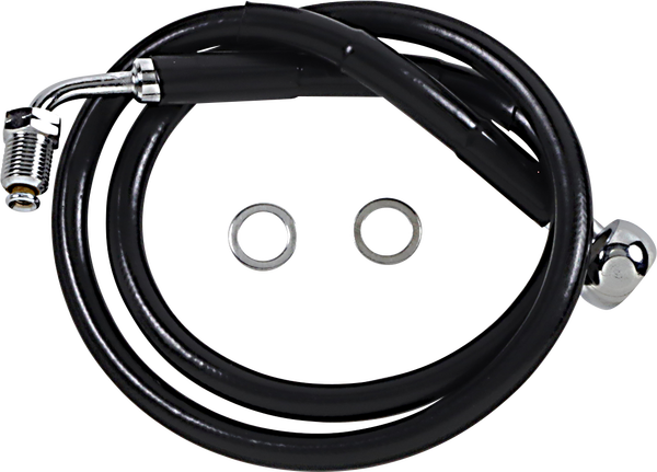 Extended Length Stainless Steel Brake Line Black, Vinyl Coated Oversize [+152 mm (6'')], 1, nordicamoto.ro