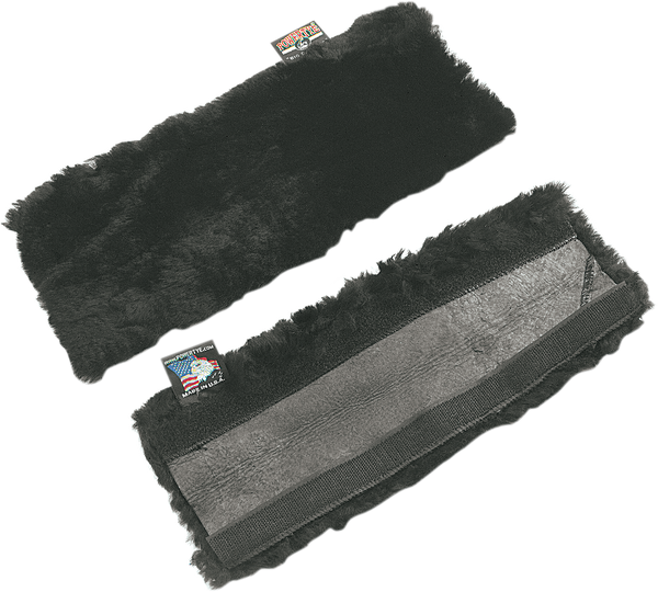 Sheepskin Strap Covers Black, 1, nordicamoto.ro