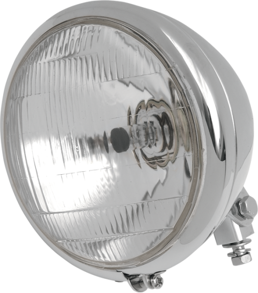 Custom 6-1/2(r) Headlight Assembly Chrome, 1, nordicamoto.ro