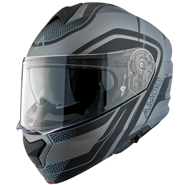 AMOQ Helmet MI100 Porto black/grey, 3XL, 4, nordicamoto.ro