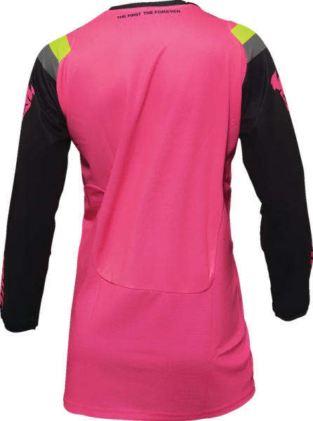Tricou dama Thor Pulse REV Charcoal/Pink XL, 2, nordicamoto.ro