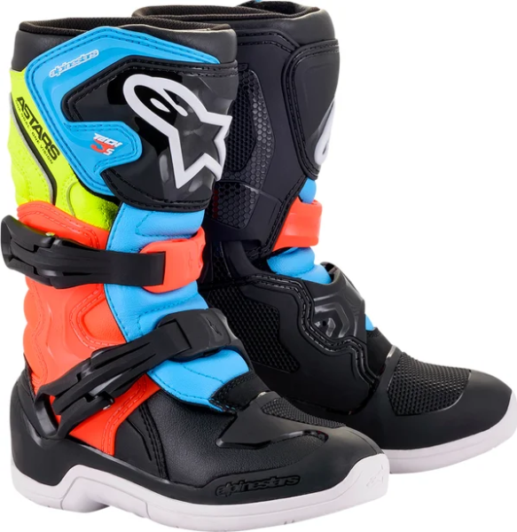 Cizme copii Alpinestars Tech 3S Black/Red/Yellow 13, 3, nordicamoto.ro