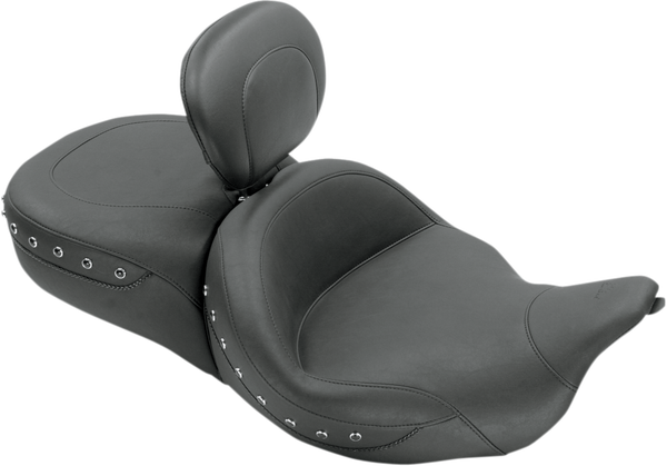 Super Touring 2-up Seat With Driver Backrest Option Black, 1, nordicamoto.ro